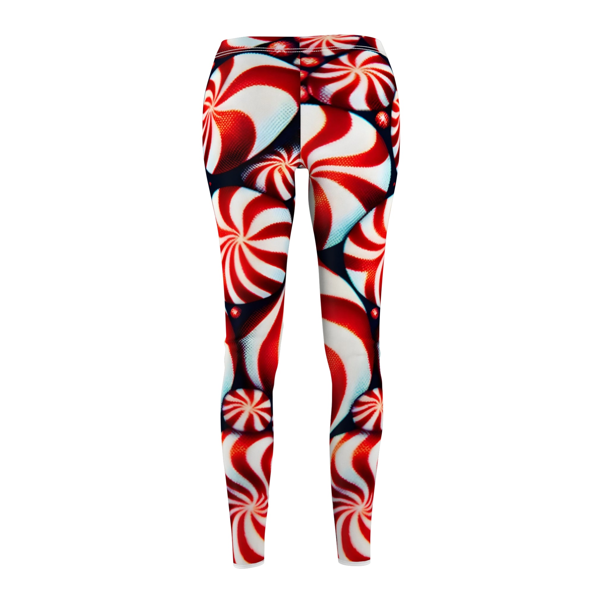 Peppermint Swirl Allover Print Festive Leggings
