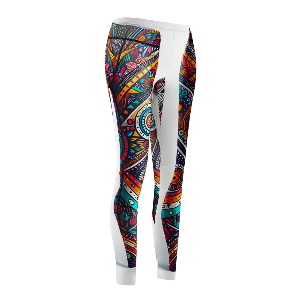 Vivid Geometric Allover Print Leggings
