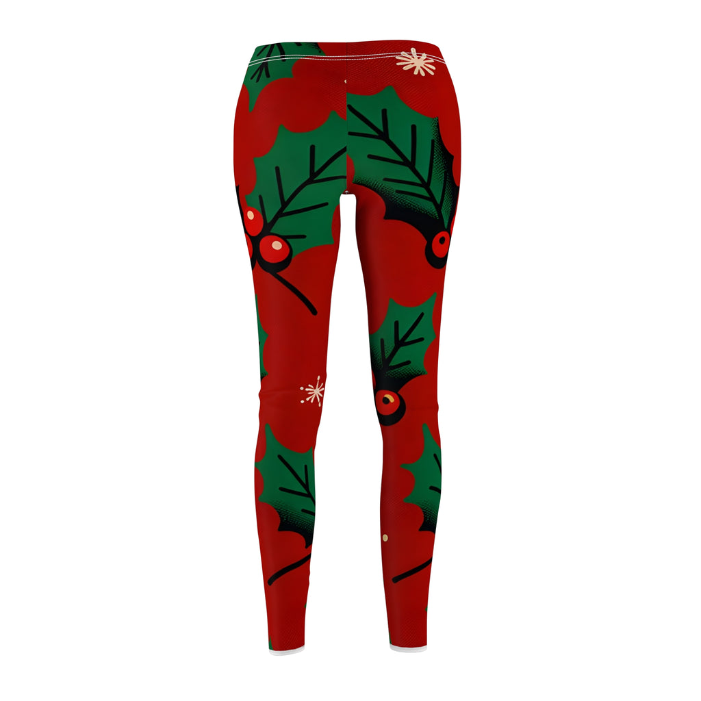 Festive Holly Holiday Leggings