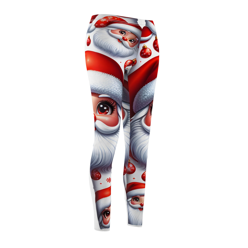 Festive Santa Claus Allover Print Holiday Leggings