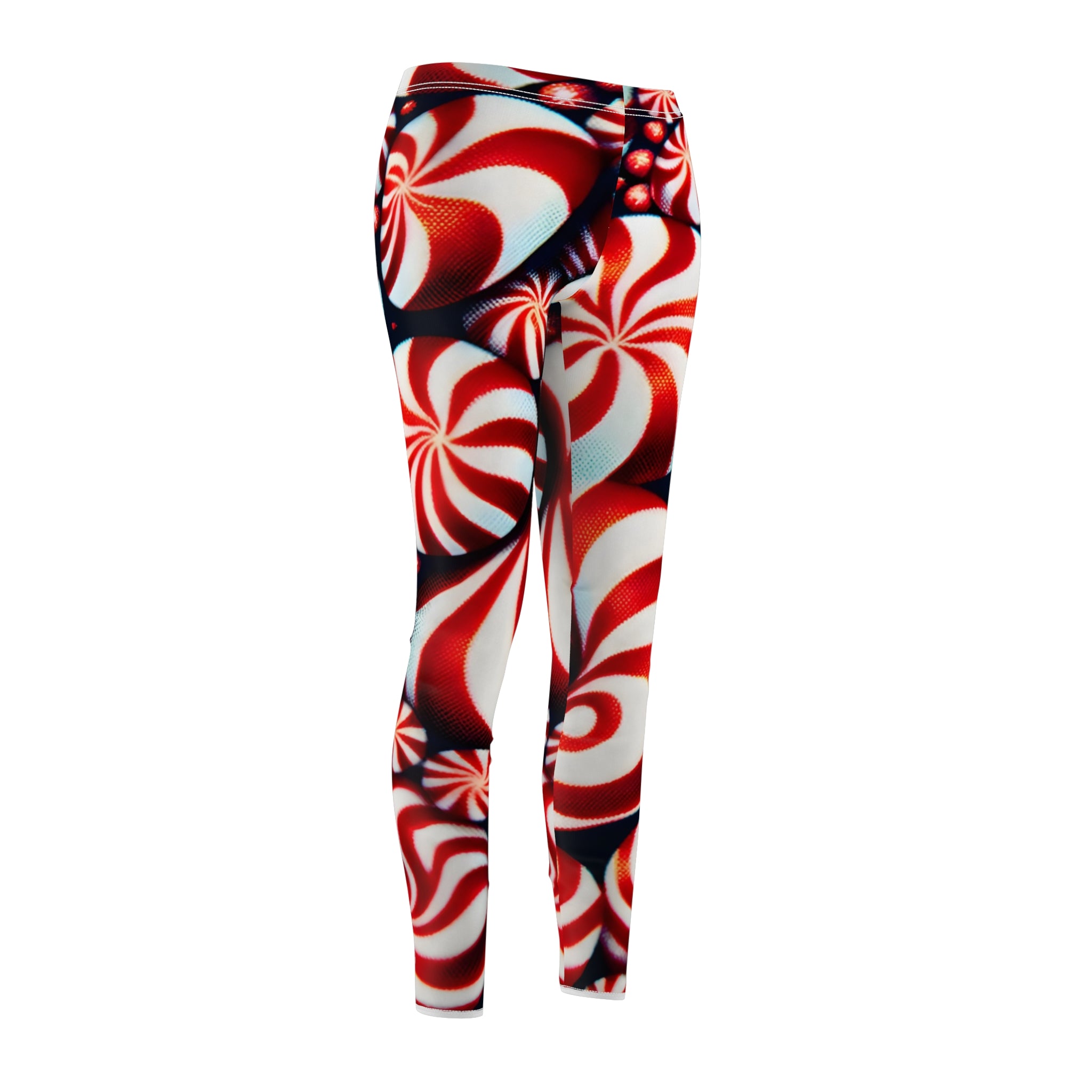 Peppermint Swirl Allover Print Festive Leggings