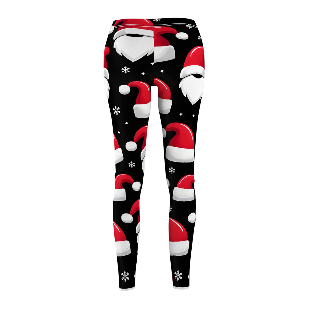 Festive Santa Hat Allover Print Leggings