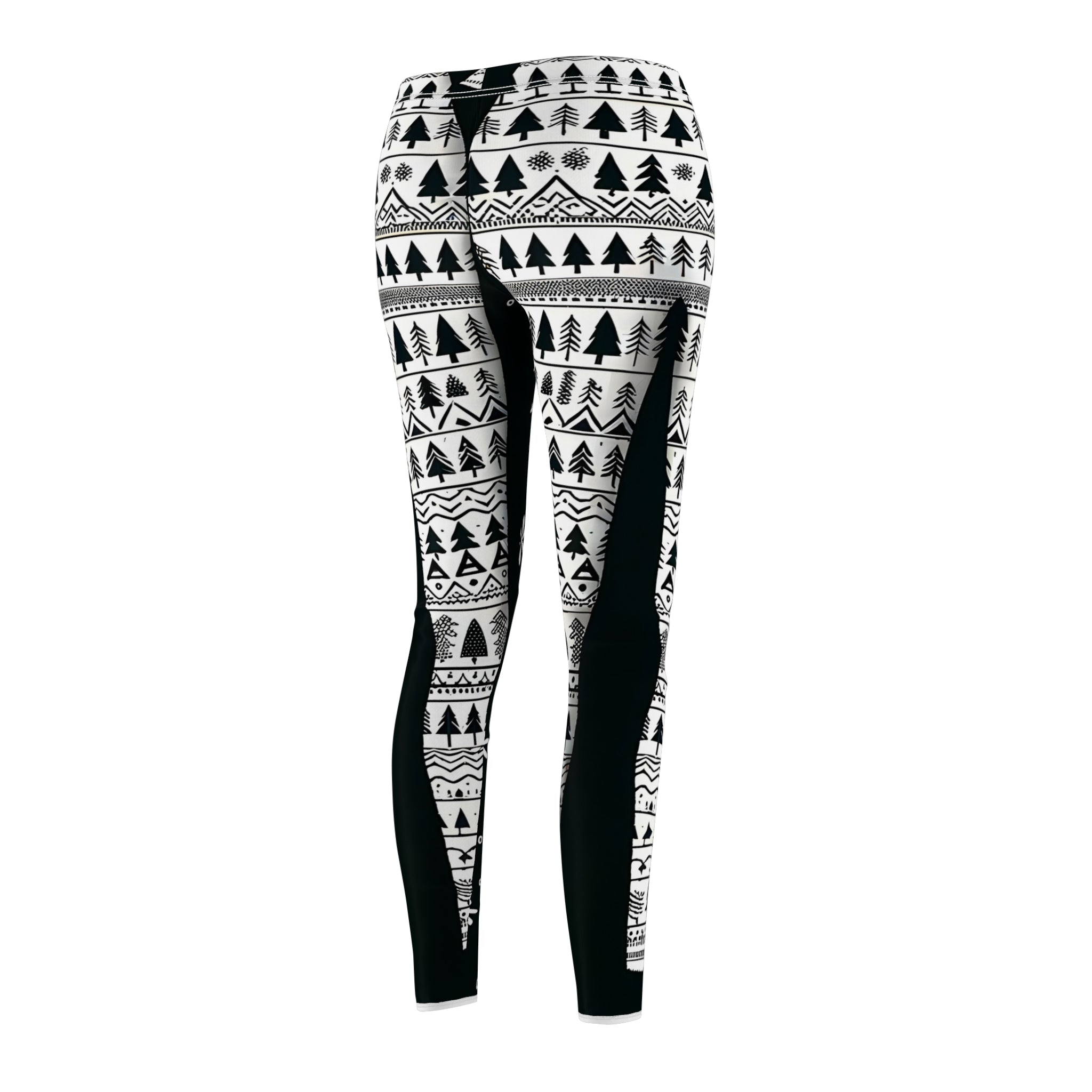 Festive Christmas Tree Pattern Leggings