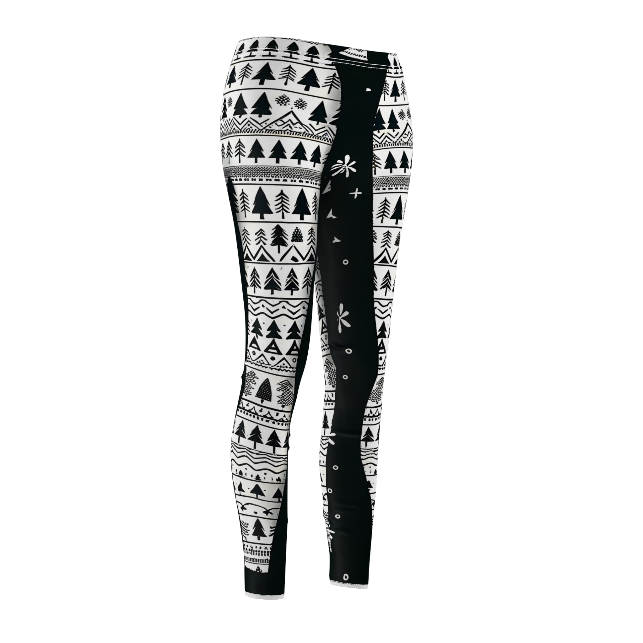 Festive Christmas Tree Pattern Leggings