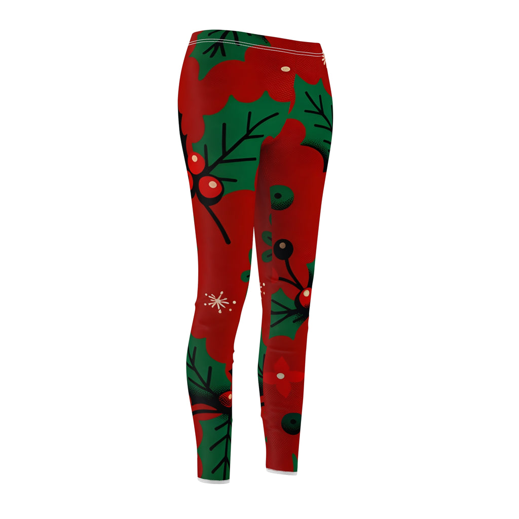 Festive Holly Holiday Leggings