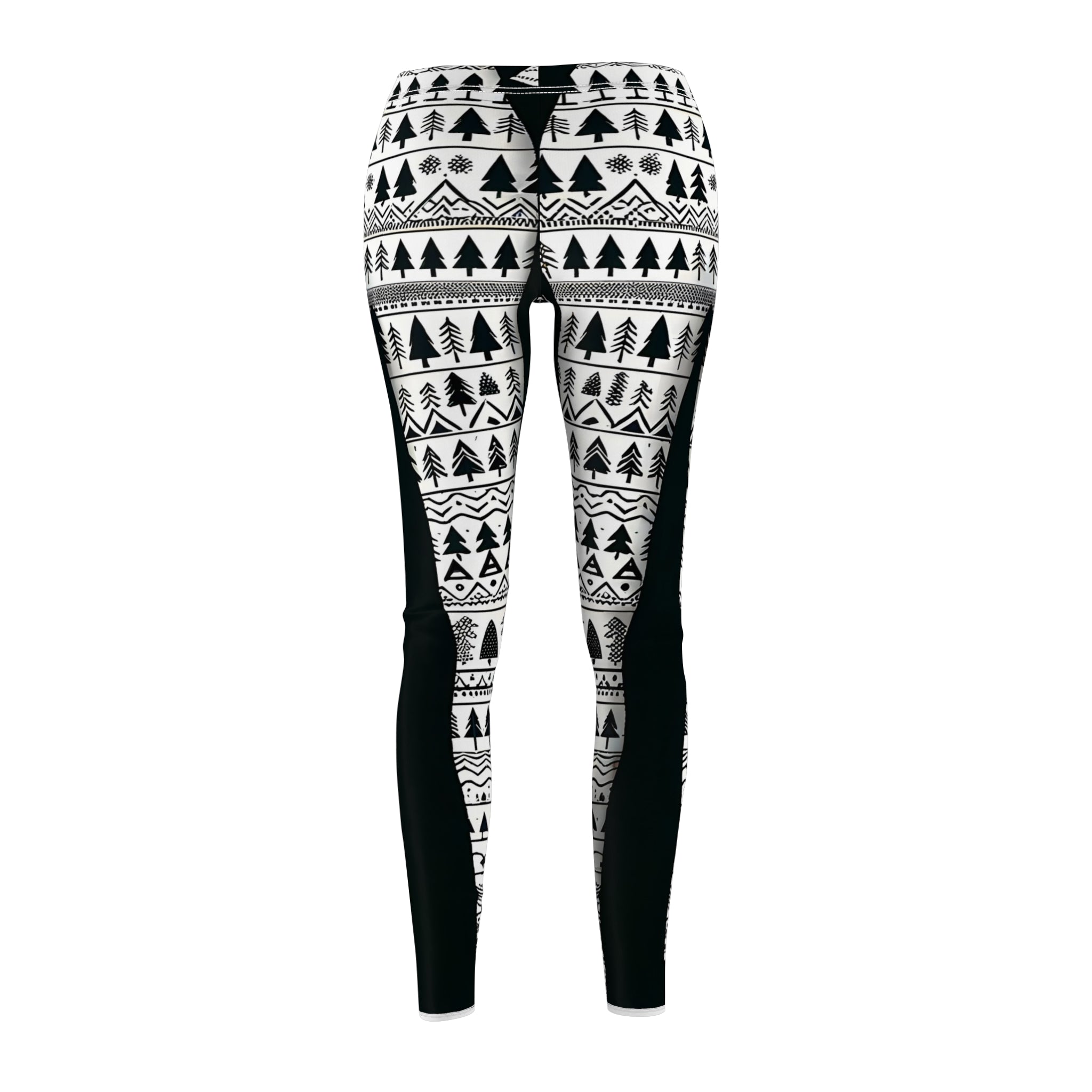 Festive Christmas Tree Pattern Leggings