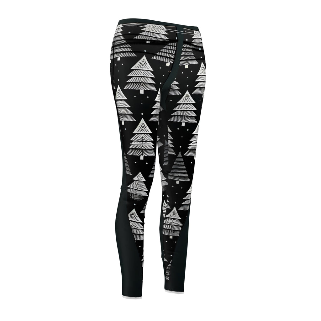 Minimalist Christmas Tree Pattern Leggings
