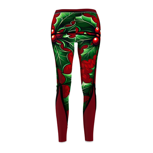 Festive Holly Berry Allover Print Leggings