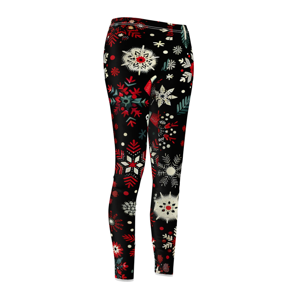 Festive Snowflake All-Over Print Leggings