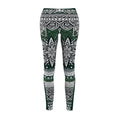 Snowflake Forest Green Allover Print Leggings