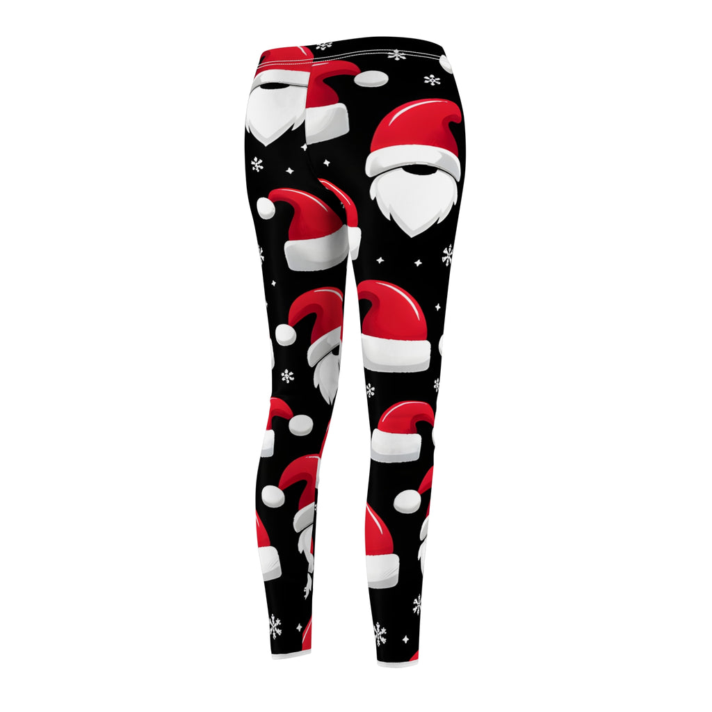 Festive Santa Hat Allover Print Leggings