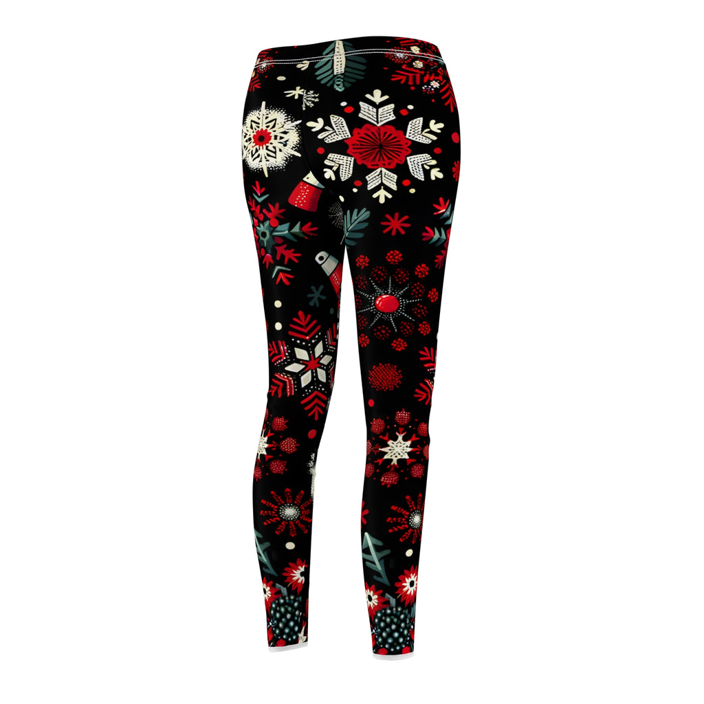 Festive Snowflake All-Over Print Leggings