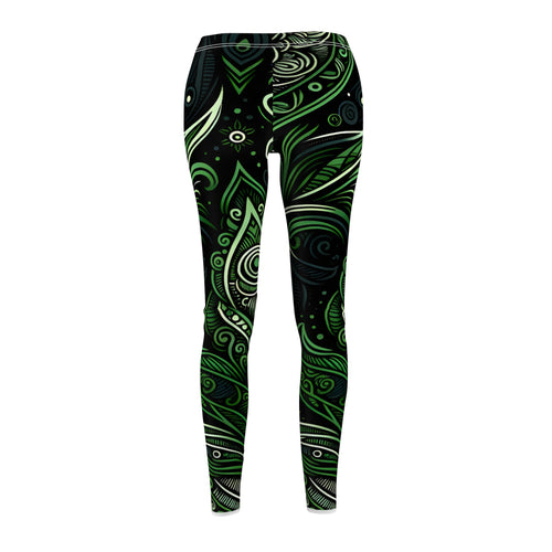 Elegant Emerald Ornament Leggings