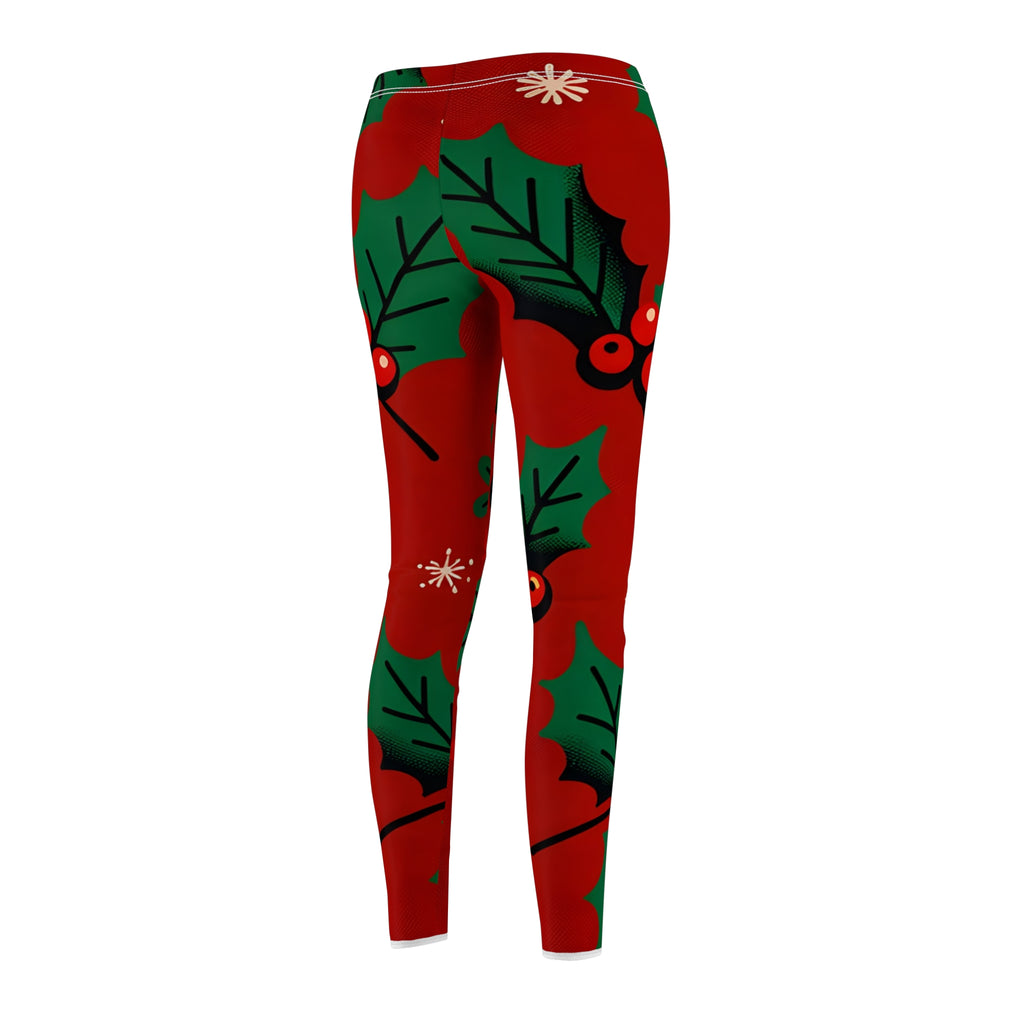Festive Holly Holiday Leggings