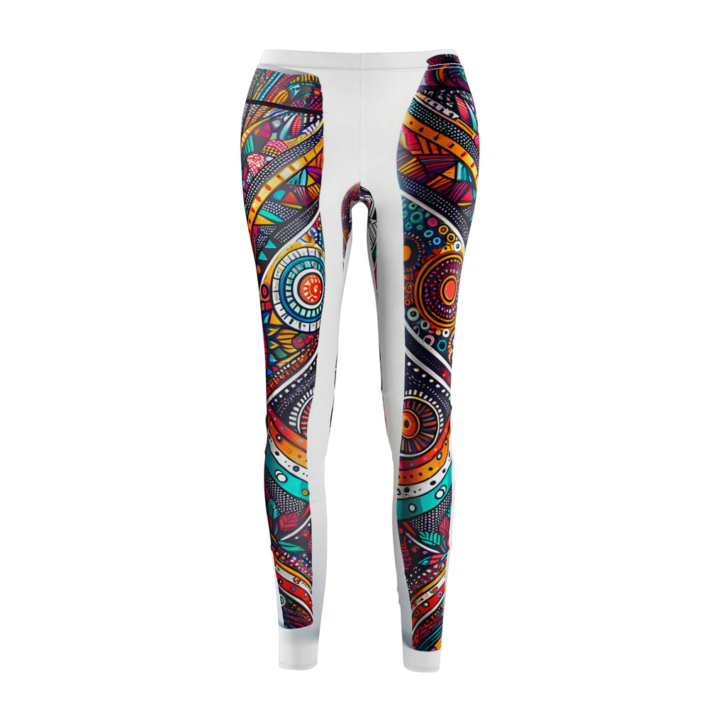 Vivid Geometric Allover Print Leggings