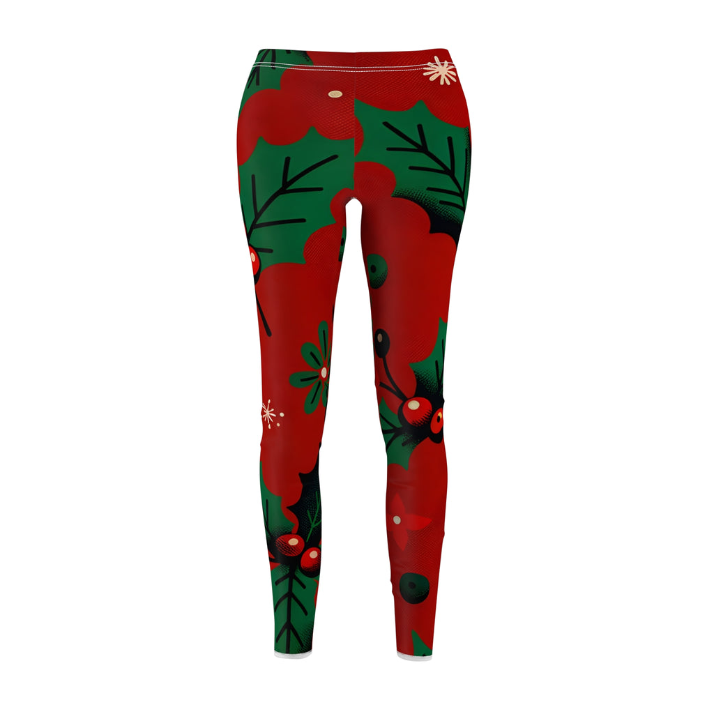 Festive Holly Holiday Leggings