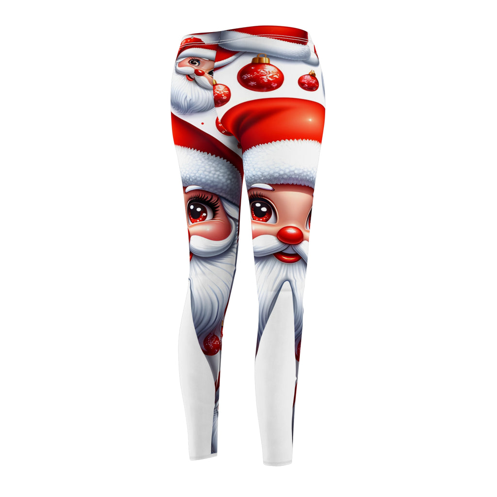 Festive Santa Claus Allover Print Holiday Leggings