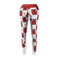 Red Gift Box Outline Leggings - Festive Allover Print